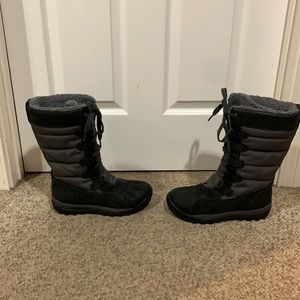 Timberland grey & black Mt Hayes Winter lace up boots 8